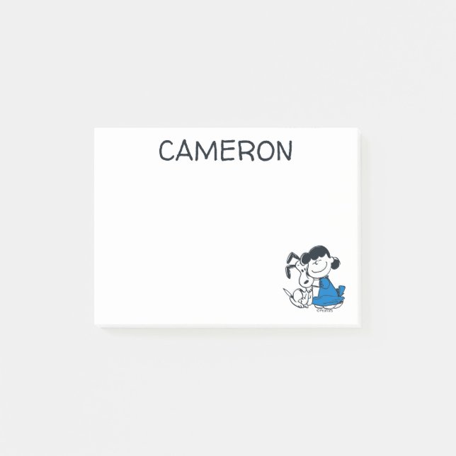 Lucy Hugger Snoopy Post-it Block (Framsida)