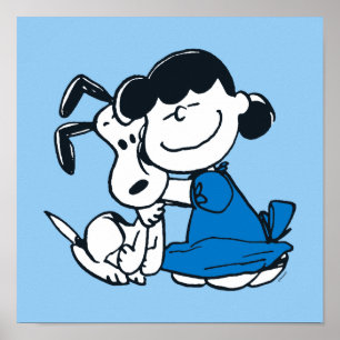 Lucy Hugger Snoopy Poster
