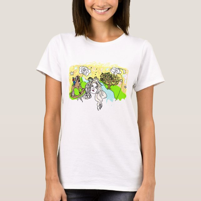 Lucy i himmlen med diamanter tee (Framsida)