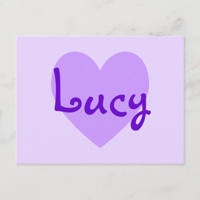 Lucy in Lila Vykort (Framsida)