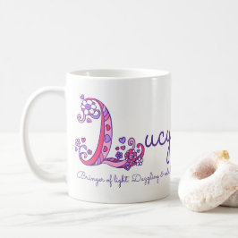 Lucy känt menande dekorativt L monogrammugg Kaffemugg