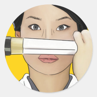 Lucy Lu Kill Bill Sticker Runt Klistermärke