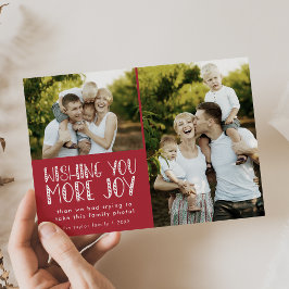 LUCY Mörk Red Roligt Family Photo Funny jul Julkort