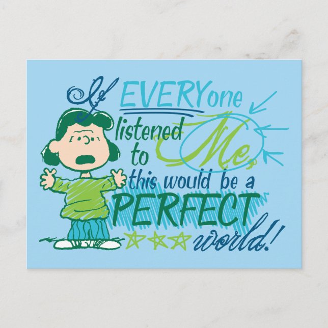 Lucy "Om alla lyssnade på mig..." Vykort (Framsida)