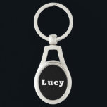 Lucy Ovalt Silverfärgad Nyckelring<br><div class="desc">Schlüsselanhänger mit Namen Lucy</div>