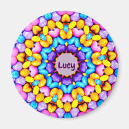 LUCY ~ Personlig Påsk Mönster Fractal ~ Magnet