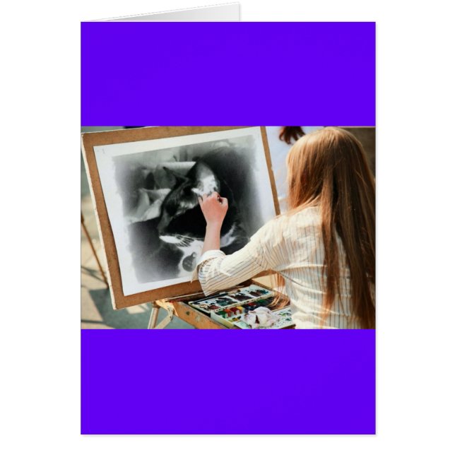 Lucy porträtt hälsningskort (Framsidan)