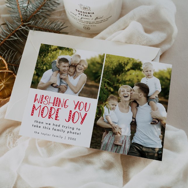 LUCY Red Unique Roligt Family Photo Funny jul Julkort (LUCY Red Unique Fun Family Photo Funny Christmas Holiday Card)