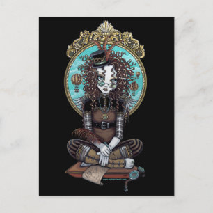 "Lucy" Steam Punk Balloon Fairy Art Postcard Vykort