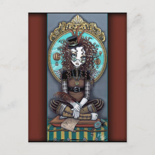 "Lucy" Steam Punk Fairy Art Postcard Vykort