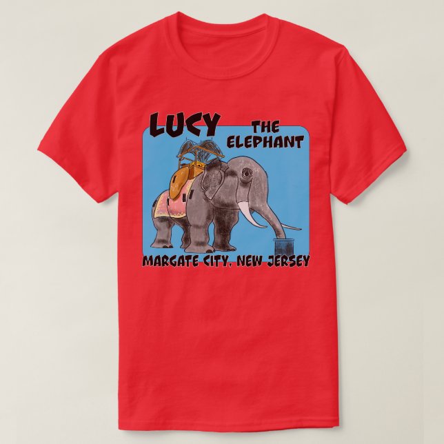 Lucy the Elephant Jersey Shore T Shirt (Design framsida)