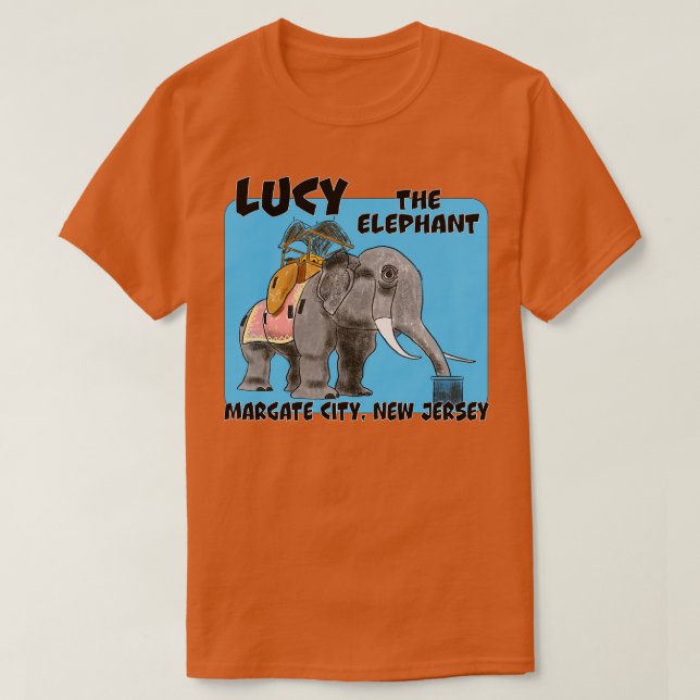 Lucy the Elephant Jersey Shore T Shirt (Design framsida)