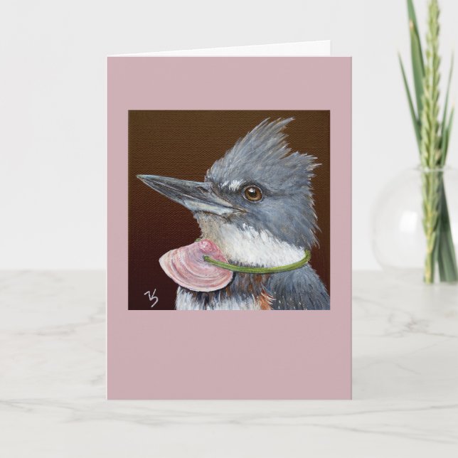 Lucy the kingfisher Card Kort (Framsida)