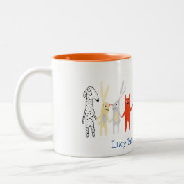 Lucy the Wonder Weenie-mugg Två-Tonad Mugg