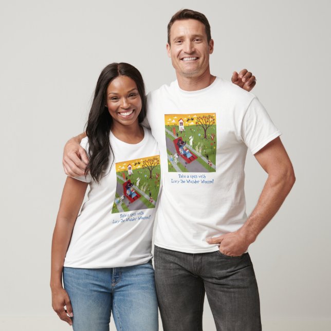 Lucy the Wonder Weenie på Parad T-shirt (Unisex)