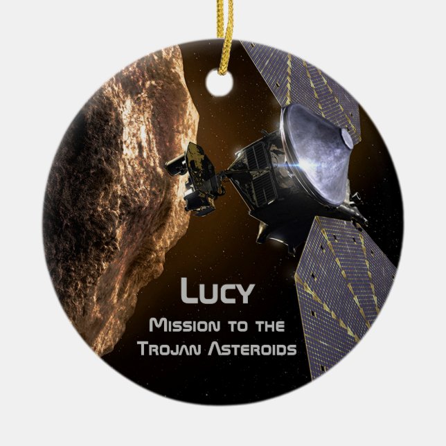 Lucy Uppdrag till Study Trojan Asteroids Julgransprydnad Keramik (Framsidan)