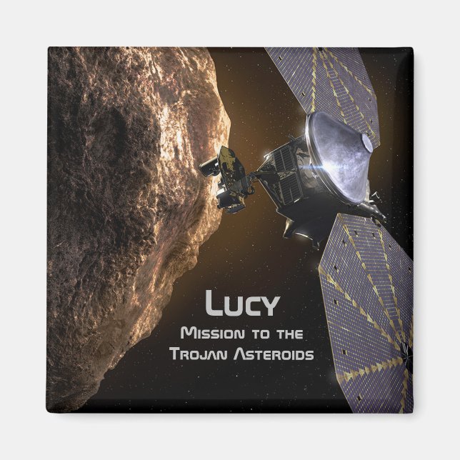 Lucy Uppdrag till Study Trojan Asteroids Magnet (Framsidan)