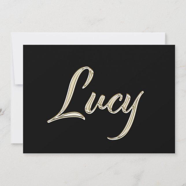 Lucy white gold Handwriting Karte Kort (Framsida)