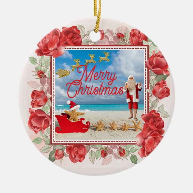 Ludd och ljust jul julgransprydnad keramik (Framsidan)