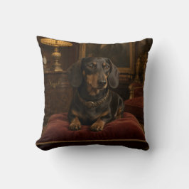 Ludd Svart Dachshund i Lyx Kudde