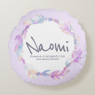 Ludd vattenfärg namn: Naomi runda kuddar