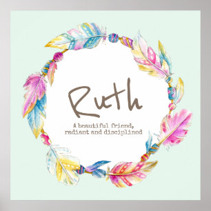 Ludd vattenfärg namn: Ruth Poster
