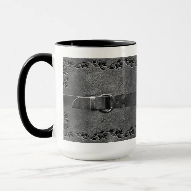 Ludder och Bälte Silver Grått-kaffe Mugg (Vänster)