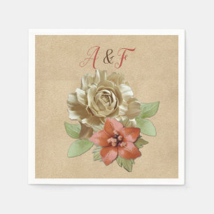 Ludder och suede Struktur Art Napkins Pappersservett