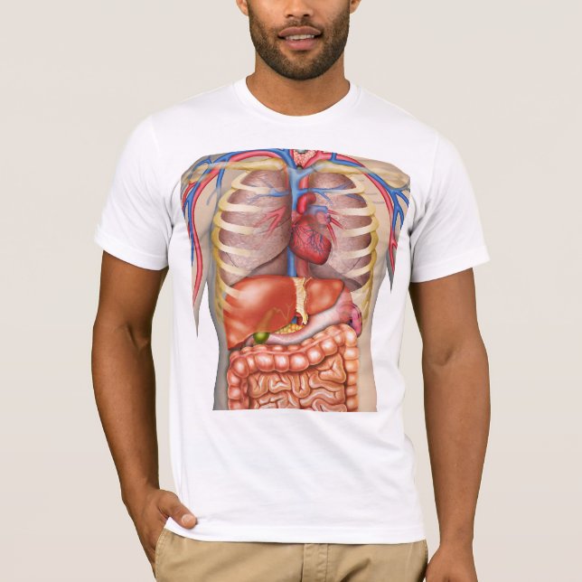 Luddig Express® inre organanatomi T Shirt (Framsida)