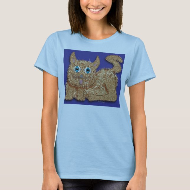 Luddig katt t-shirt (Framsida)