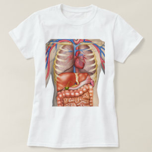 Luddig kvinna för Express® inre organanatomi T Shirt
