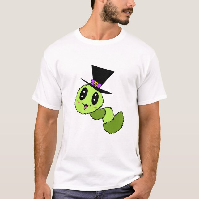 Luddig mask med herr hatt t-shirt (Framsida)
