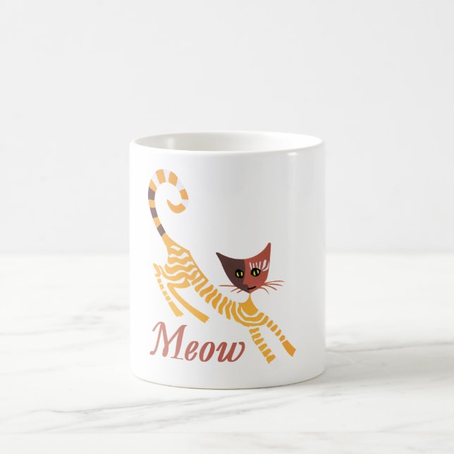 Luddig rödkatt kaffemugg (Center)