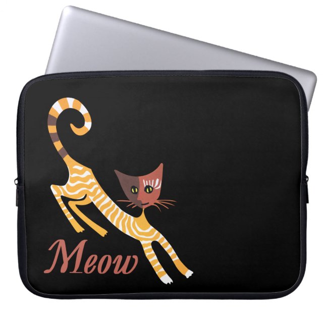 Luddig rödkatt laptop fodral (Framsidan)