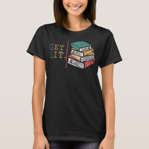Luddiga läsare i bok - läs bokar Funny M med tänd T Shirt