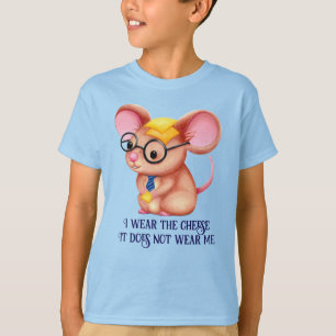 Luddigt ostmannen företag mus tie glasögon nörd t shirt