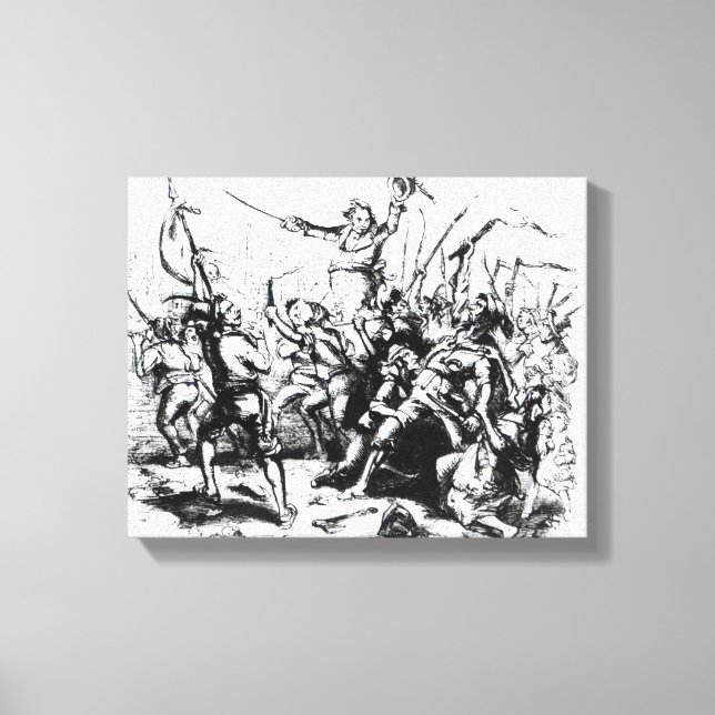 Luddite Rioters, 1811-12 Canvastryck (Framsida)