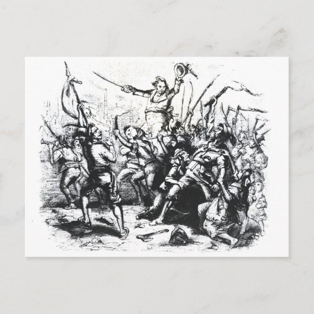 Luddite Rioters Vykort (Framsida)