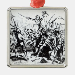 LudditeRioters, 1811-12 Julgransprydnad Metall