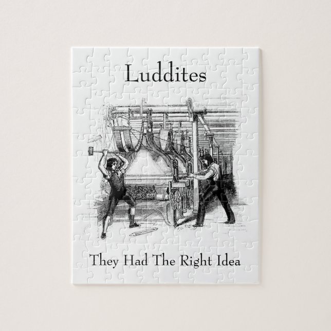 Luddites - de hade Höger Idea Pussel (Vertikal)