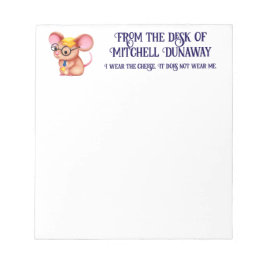 Luddna ostmannen affärs mus slips glasögon nörd anteckningsblock