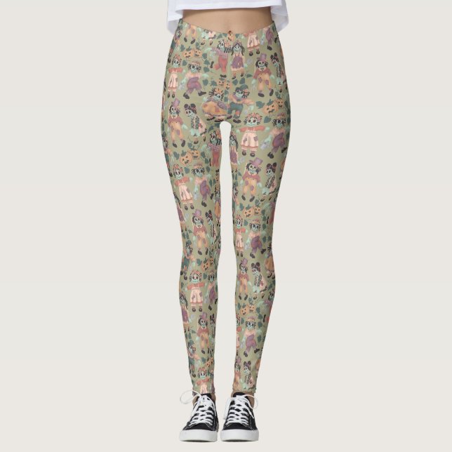 Luddocka Zombie Halloween 2 Leggings (Framsida)