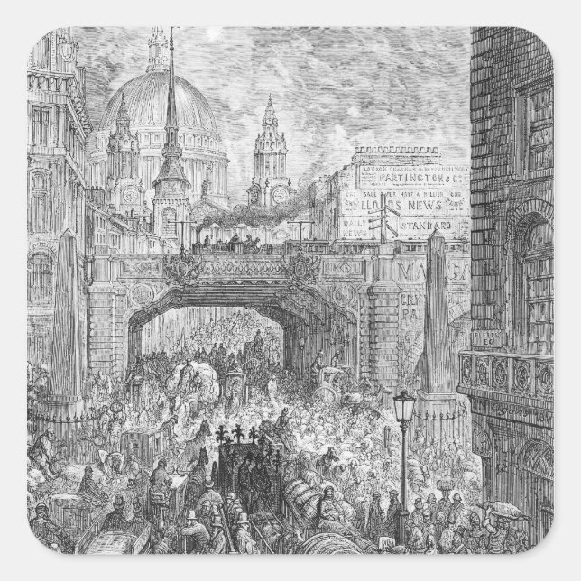 Ludgate Backe Fyrkantigt Klistermärke (Framsida)