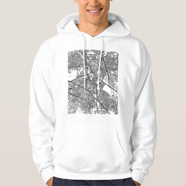 Ludhiana India City Map Hoodie (Framsida)