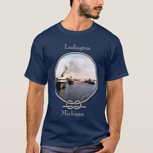 Ludington Car/Rail Ferries mörk shirt T Shirt (Framsida)