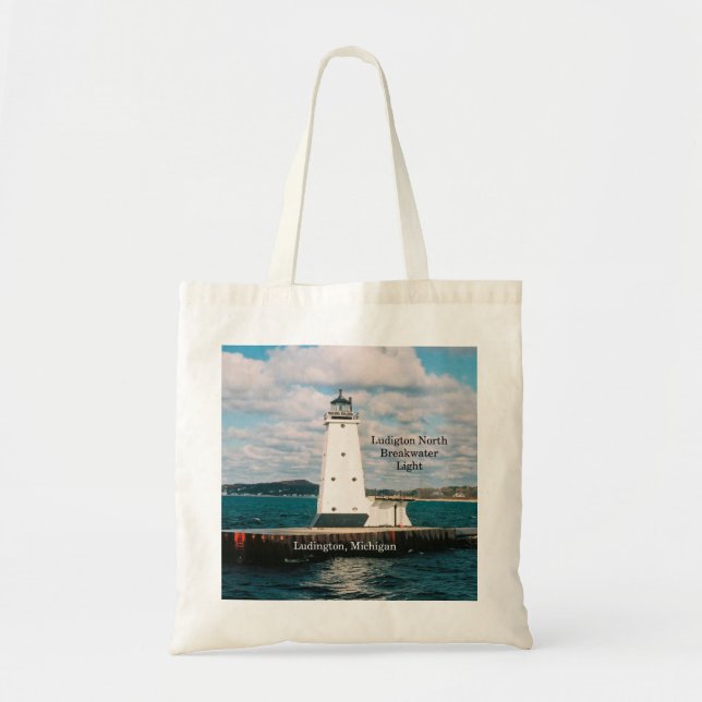 Ludington North Breakwater Light tobag Tygkasse (Framsidan)