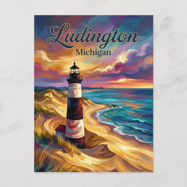 Ludington Park Michigan Vykort (Framsida)