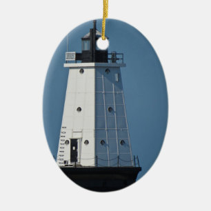 Ludington Pierhead tänder Julgransprydnad Keramik