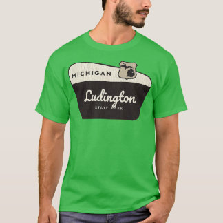 Ludington State Park Michigan Välkomstskylt T Shirt