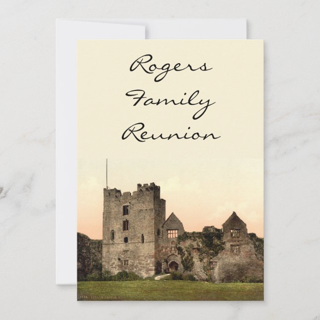 Ludlow Castle II, Shropshire, England Inbjudningar (Framsida)